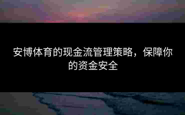 安博体育的现金流管理策略，保障你的资金安全